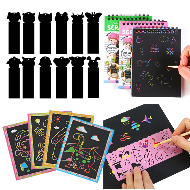 Stationery Office - Colorful Scratch Paper Drawing Template Office