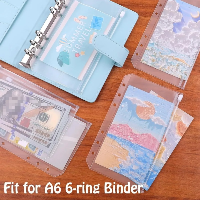 10PCS PVC Binder Pocket Cash E - Portfolio Folder Zip ulasan dan harga