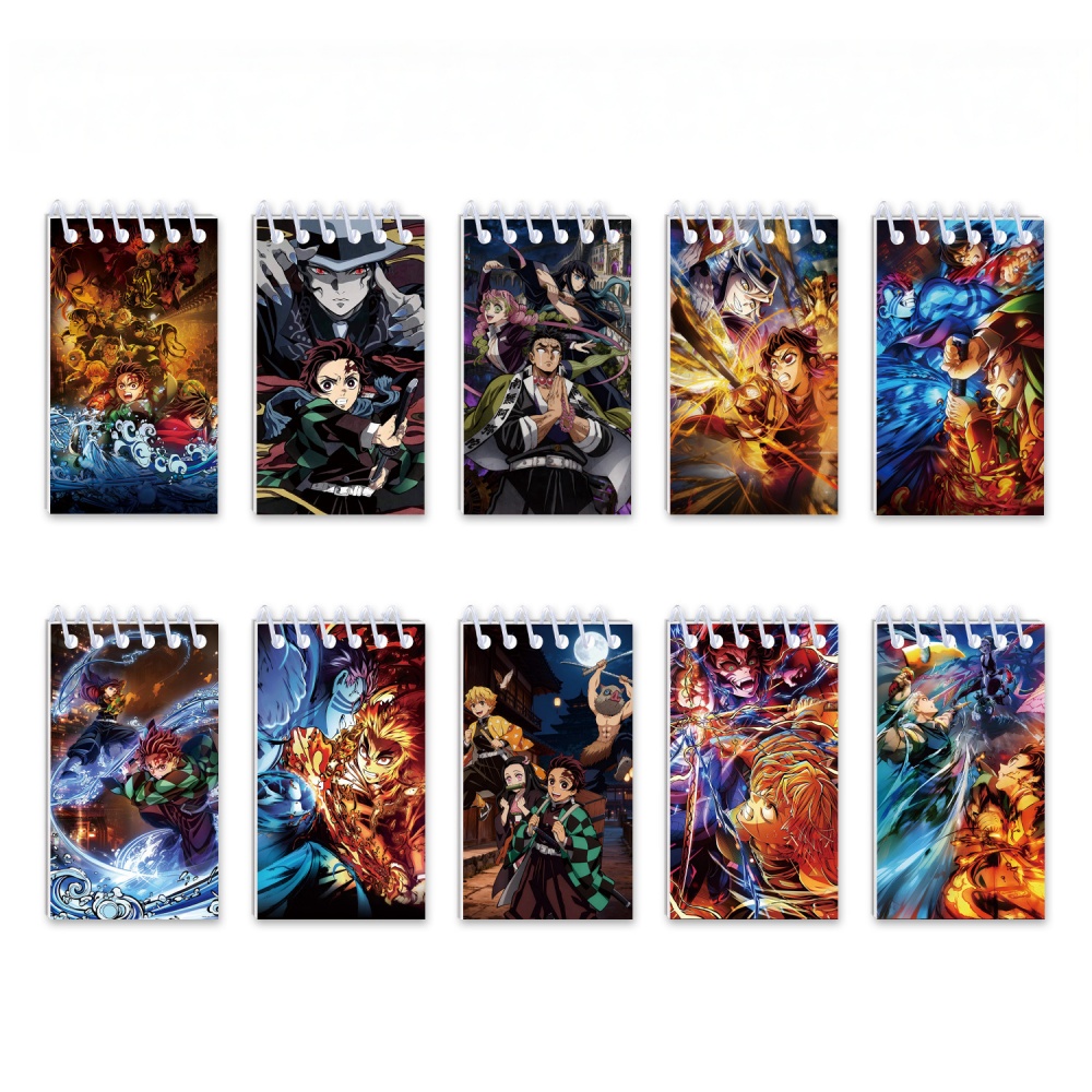 10PCS Demon Slayer Notepads. S - Stationery Office ulasan dan harga