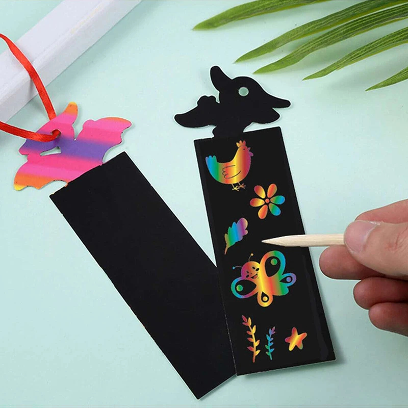 Colorful Scratch Paper Drawing - Stationery Office ulasan dan harga