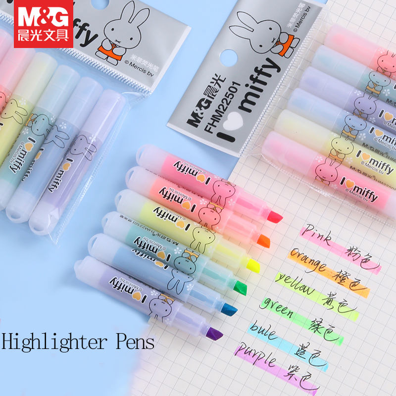M&G Highlighter Marker Angled  - Highlighter Set Pastel ulasan dan harga