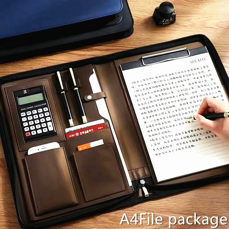 PU Leather Portafolio A4 Docum - Portfolio Folder Zip ulasan dan harga